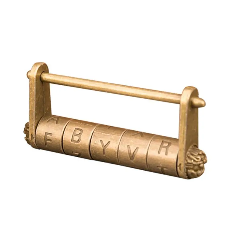 

Antique Bronze Retro Combination Lock 5 Letter Password Padlock for Suitcase Box