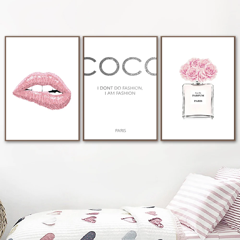 Chanel Lipstick Poster - Pink lipstick 