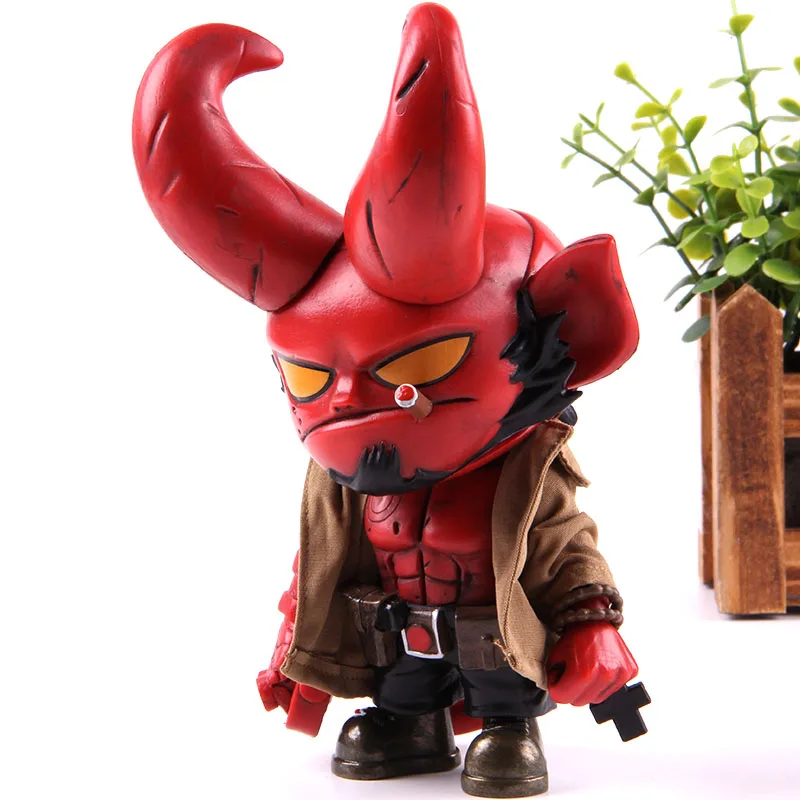 Hellboy Q версия hellboy фигурка hell boy ПВХ горячий персонаж фильма фигурка Коллекционная модель игрушки куклы