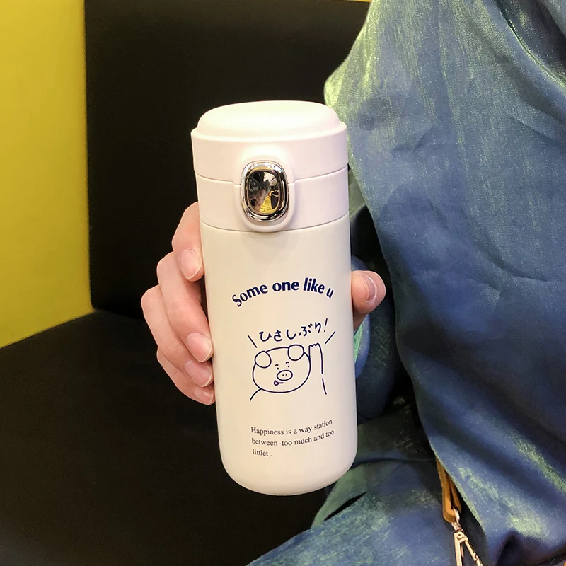 Кружка термос для девочек портативная кофейная кружка с симпатичными