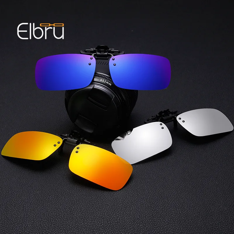 

Elbru Men Polarized Sun Glasses Driver Goggles Anti-UVA UVB Driving Night Vision Lens Clip On Sunglasses Accessories