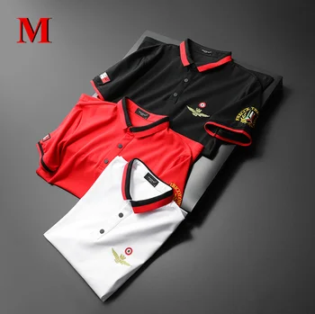 

MENNE 2020 New t shirt men shirt Short sleeve badge POLO shirt men