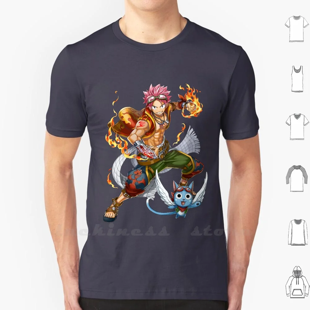 Natsu Dragneel T Shirt Cotone Uomo Donna Stampa Fai Da Te Natsu Fairy Tail Anime Manga Lucy Fairy Natsu Dragneel Tail Erza Happy