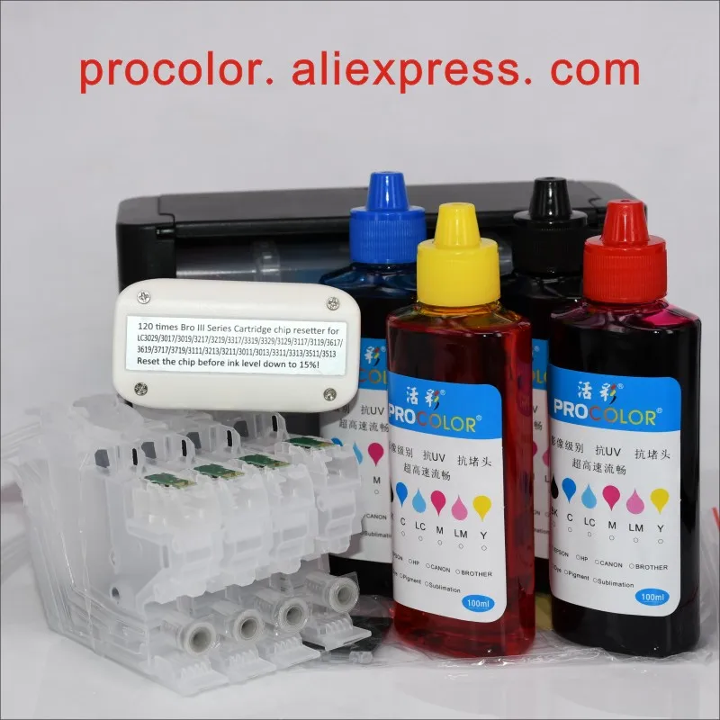 LC3317 LC3319 LC 3317 3319 CISS для BROTHER MFC J5330DW J5730DW MFCJ6530DW J6730DW J6930DW принтер с чипом|Чернильные