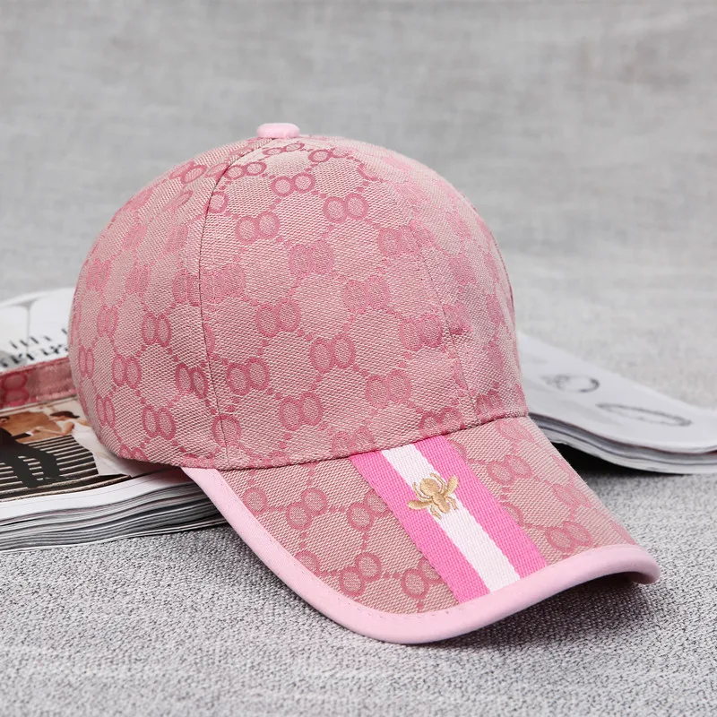 

Pink Hats Female Summer and Autumn 2019 Korean Version Fashion Baseball Cap Sunscreen Sunshade Duck Tongue Cap Men snapback hat