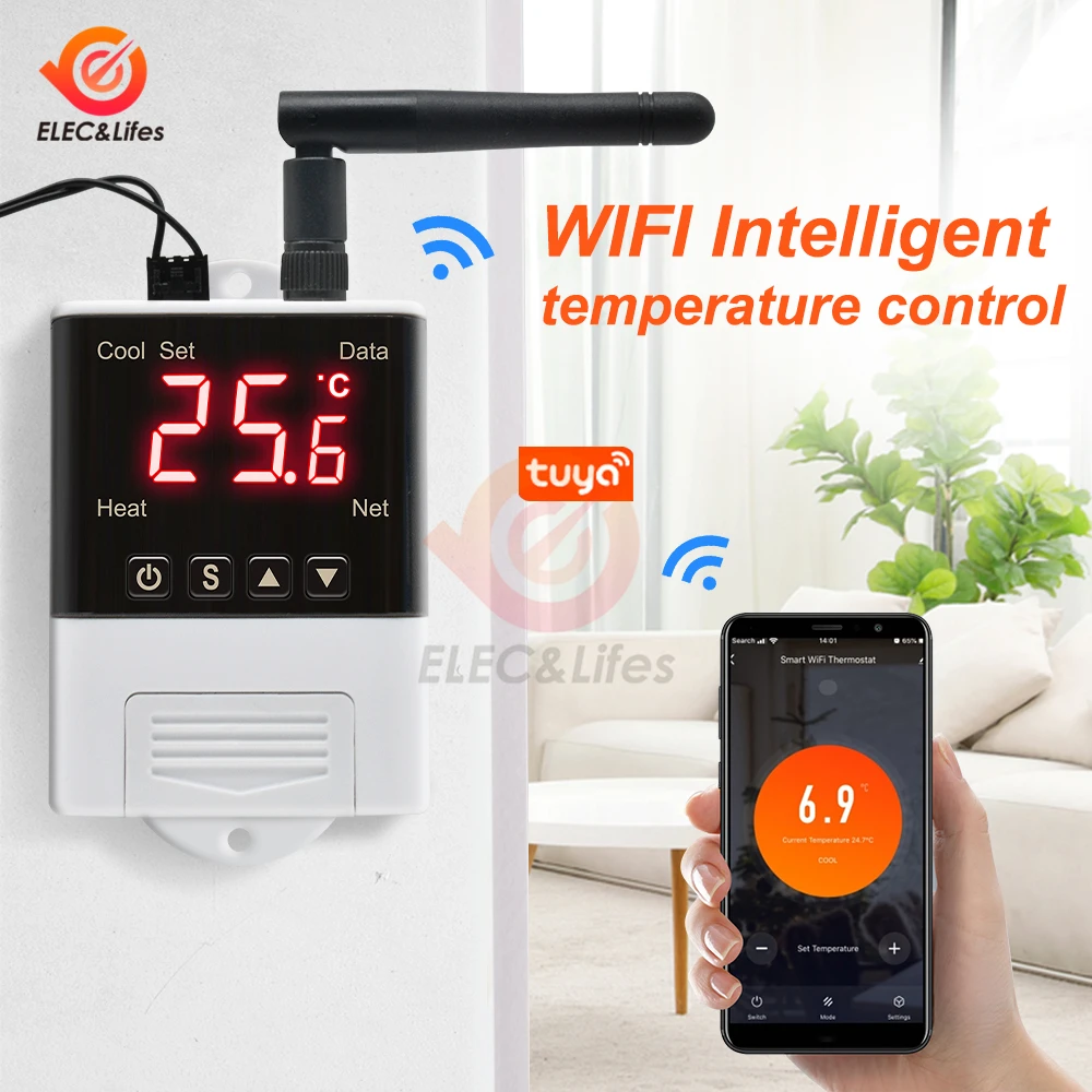 Thermostat mit Fühler, elektronischer Temperaturregler, 230V