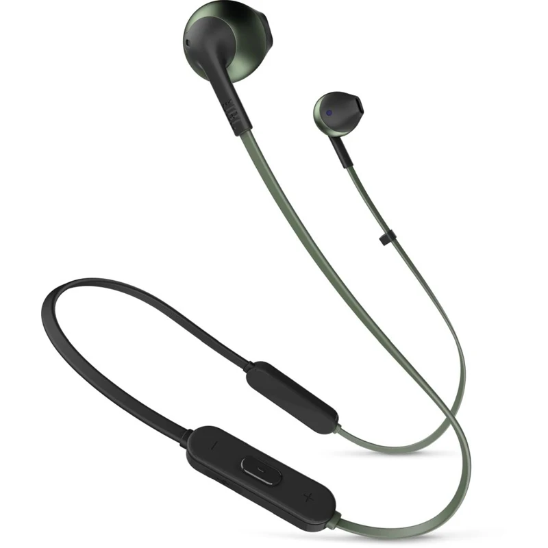 Гарнитура вкладыши JBL T205BT зеленый беспроводные bluetooth