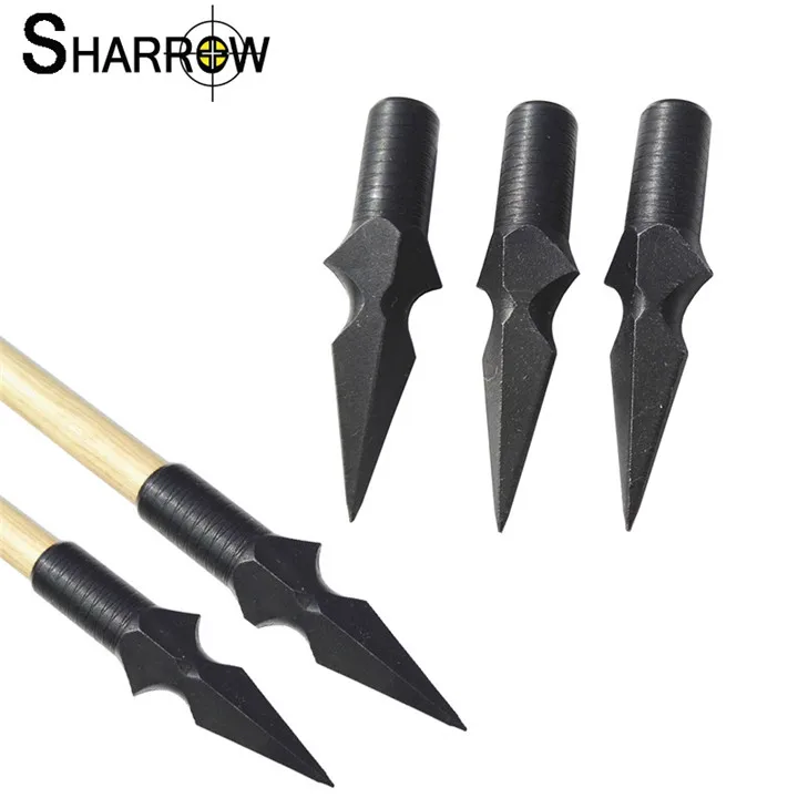10 шт. стрелы для стрельбы из лука охотничьи широкие головки клеевые деревянной