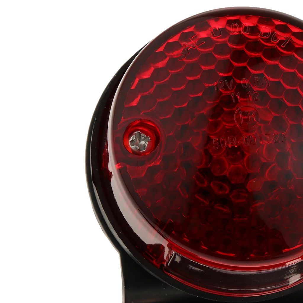 Universal Motorcycle / Motorbike Stop/Tail Twin Round Rear Light  Round Motorcycle Brake Tail Light
