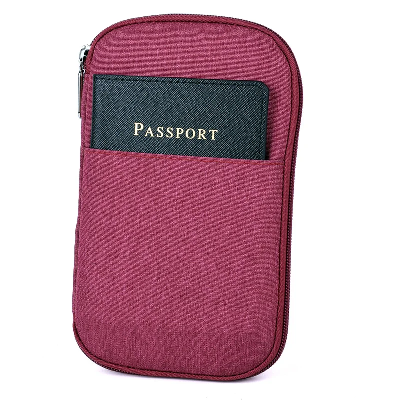 Rose Red Кошелек для паспорта и путешествий, держатель для документов, паспорта, многоцелевой держатель для кредитных карт, посылка для удостоверения личности, органайзер для хранения, клатч - Цвет: Rose Red