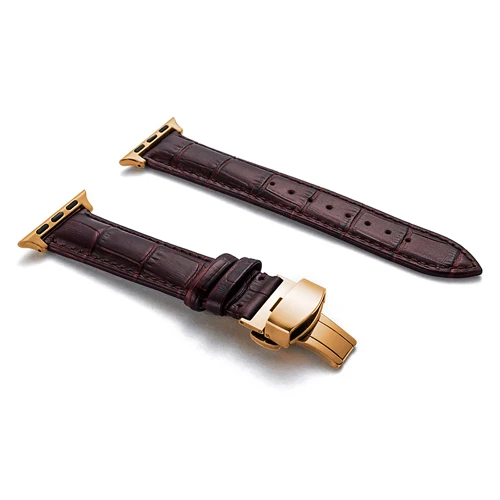 13 Strap For Apple watch band 4 5 44mm 40mm Leather bracelet iwatch band 42mm 38mm apple watch 4 3 2 1 Accessories Butterfly buckle - Цвет ремешка: 13