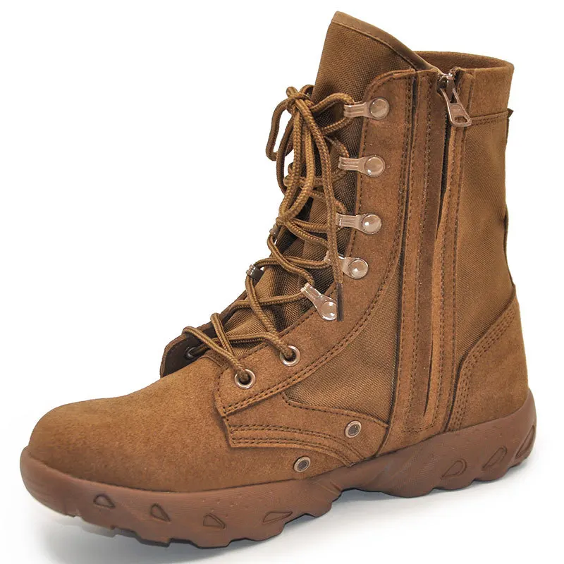 

Spring And Summer Hight-top Combat Boots Men's Outdoor Hiking Boots Tactical Desert Boots yue ye xue Combat Boots Worker Boot