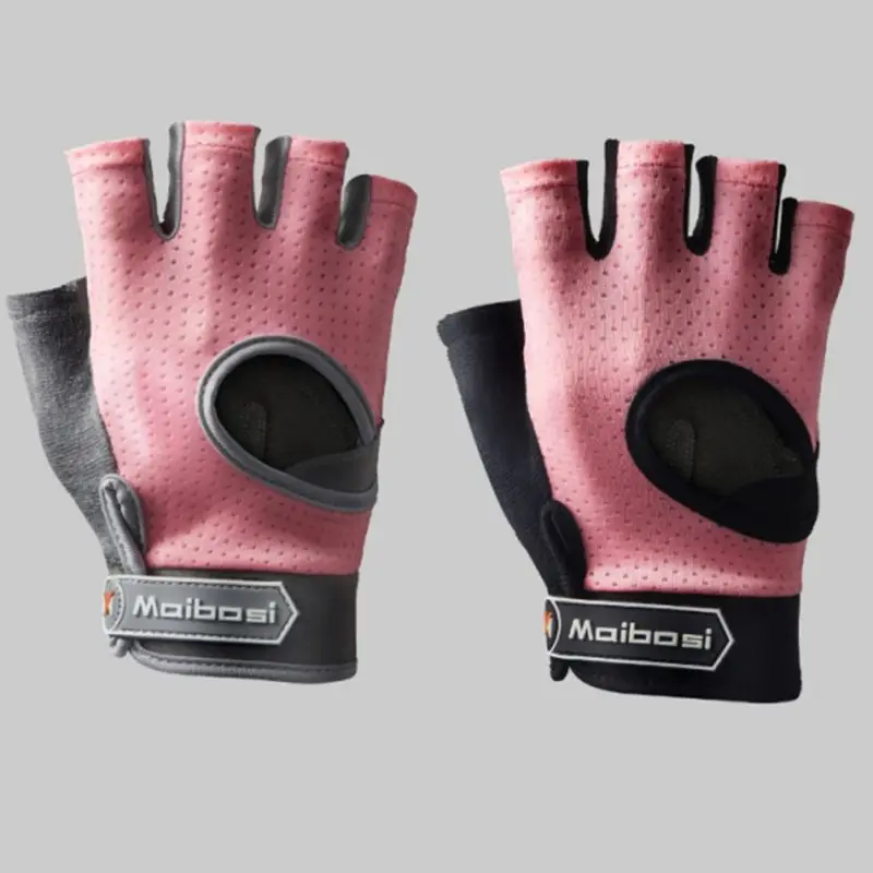 Перчатки без пальцев анти-женские нескользящие тапочки из натуральной кожи Фитнес Вес подъема гантели, Спорт волшебная палочка