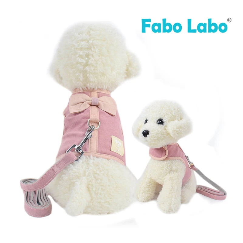 

Cotton Pet Dog Cat Harness Leash Suit Adjustable Bowknot Breathable Mesh Dog Vest For Small Dogs Yorkie Walking Runing Pet Leads