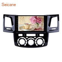 Seicane Car 2Din Stereo GPS 9" HD Android 8.1 for Toyota Fortuner/Hilux Manual A/C 2008- Left Hand Driving support Carplay