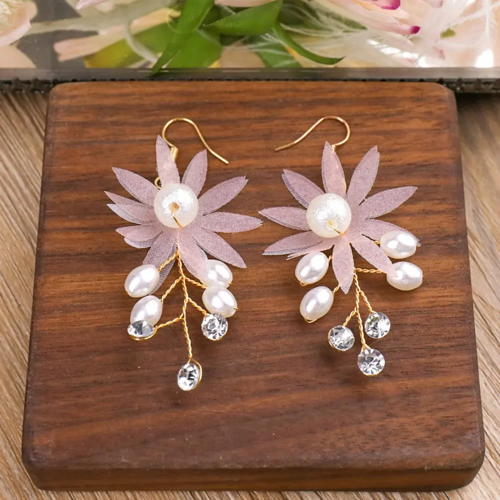 Обувь для невесты Цвет головной убор из трех розовый цветок шпильки волос клип