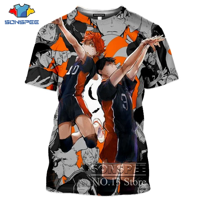 Футболка Haikyu унисекс для волейбола лидер продаж 3D футболка в стиле хип хоп