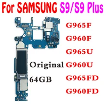 Placa base desbloqueada para Samsung Galaxy S9 Plus, G965F, G965FD, S9, G960F, G960FD, G960U, placa lógica principal con chips instalados en Android