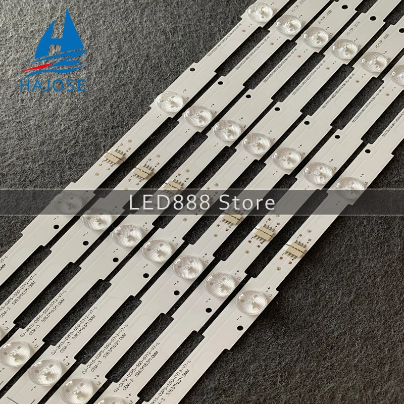 tv led strip LED Backlight strip 12 lamp For Philips 55"TV LB55037 55PUH6400/88 55PUK6400/12 TPT550J1-QVN03.U 55PUX6400 EVTLBM550P0601 R L samsung tv backlight