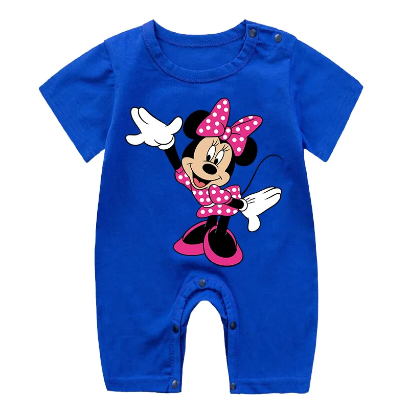 Summer Newborn Baby Romper Cartoon Mickey Minnie Print Baby Boy Girl Jumpsuit Roupas Bebes Infant Clothes Toddler Pajamas Outfit best Baby Bodysuits Baby Rompers