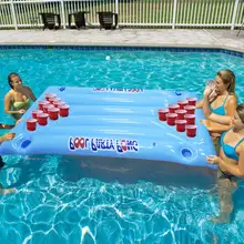 Надувное ведро льда аппарат для охлаждения плавающий водный спорт воздушный матрас для плавания бассейн 24 подстаканник пивной понг настольная Питьевая игра