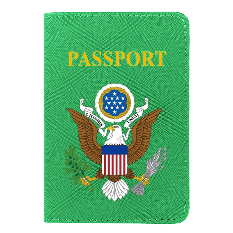 

New Great Seal of the United States Printing Women Men Passport Cover Pu Leather Travel ID Credit Card Holder Pocket Wallet Bags