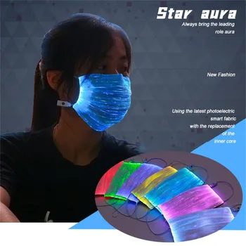 

LED Flashing Masks 7 Colors Luminous Light Face Mask Dustproof Anti Fog Smoke Protective Mascarilla Breathable Masque Mondmasker