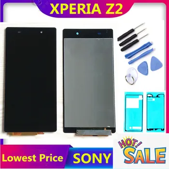 

Touch Screen For Sony Xperia Z2 D6502 D6503 D6543 L50W D6502D D6543 LCD Display Digitizer Assembly Free shipping adhesive Tools