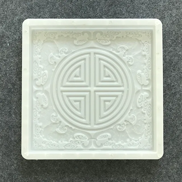 40 Cm /15.74In Slip Petever Penész Kínai 3D Geo Clragon Design Texture Square Strong Abs Beton Vastag Járda - Image 4