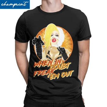 

Novelty Freak Em Out T-Shirt Men Crewneck 100% Cotton T Shirts RuPaul's Drag Race Rupaul RPDR Short Sleeve Tees Unique Clothes