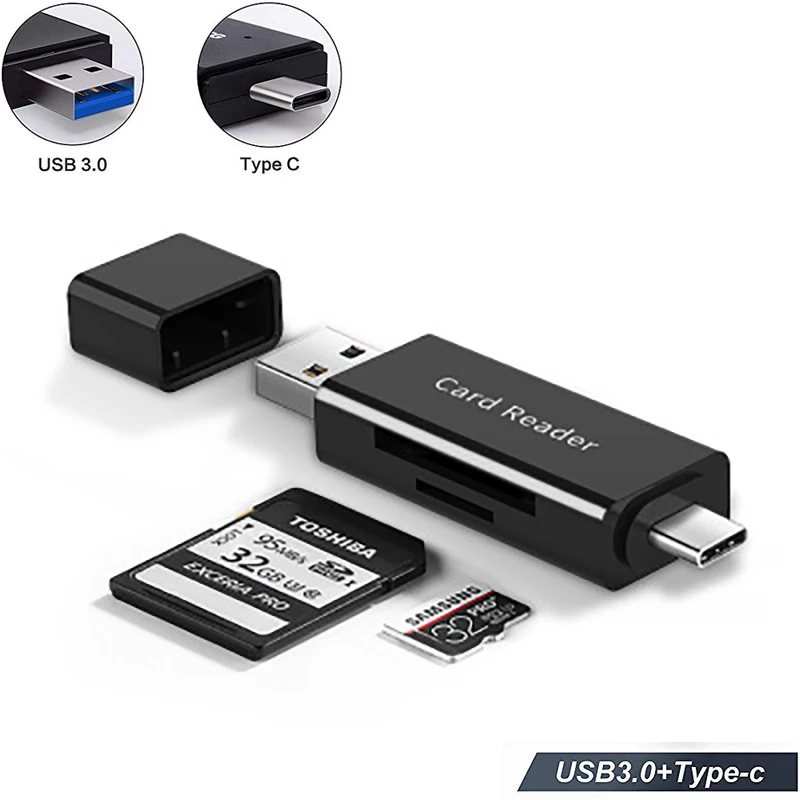 2 Многофункциональное устройство чтения карт памяти типа C и micro USB и USB 3 в 1 OTG Устройство чтения карт памяти Высокоскоростное USB 2.0 TF / SD для ПК Портативный компьютер - Цвет: 2