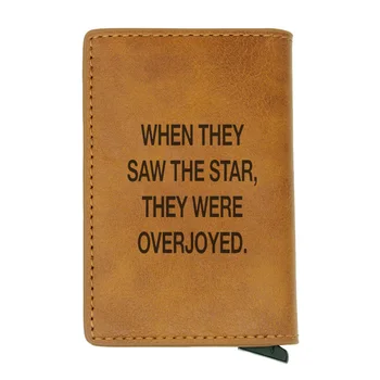 

Bible Verses "When They Saw The Star, They Were Overjoyed" Card Holder Men Women Unisex Credit Card Leather Christian Wallets
