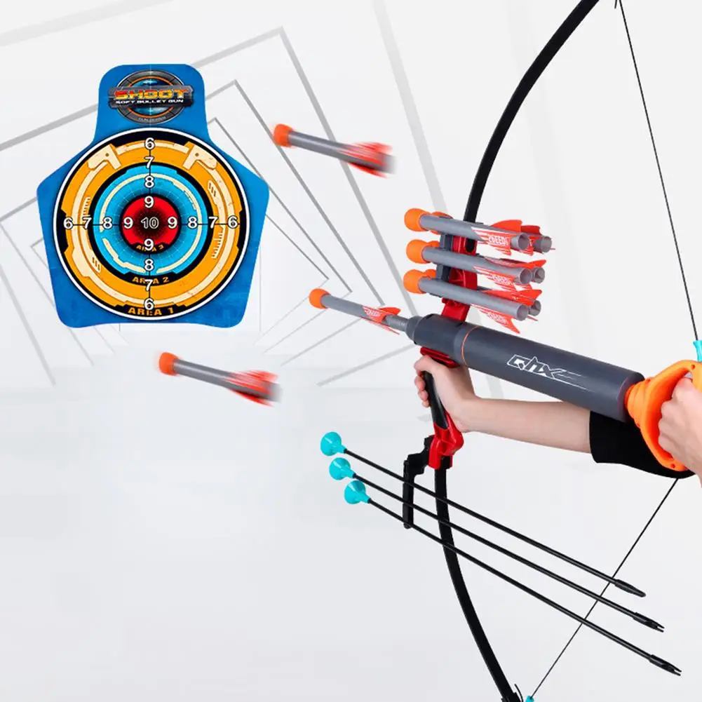 Boy Shooting Simulation Bow And Arrow Set Toy Children'S Bow Arrow Set Air Cannon Archery Toy Set