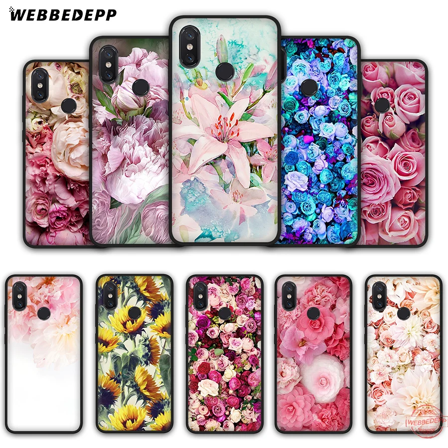 WEBBEDEPP Peony Sunflowe Rose Daisy Plants Flower Soft Case for Xiaomi Mi A3 9 9T 10 Lite CC9E Max 3 Redmi 7A K20 Pro K30 X2 | Мобильные