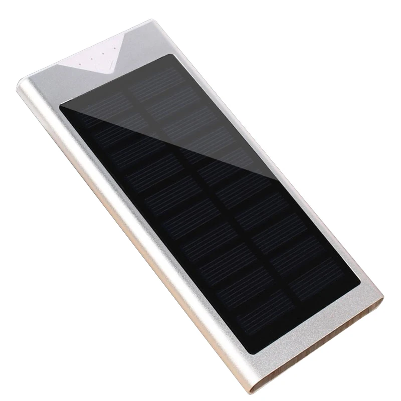 

Outdoor Solar Power Bank Waterproof 10000mAh 2 USB Ports External Charger Ultra-thin Powerbank for Xiaomi IPhone X Battery Pack