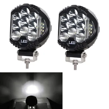 

4 Inch LED Work Light - 2Pcs 45W Spot & Flood Combo Beam LED Light Bar for Tractor Vehicle Truck Jeep ATV UTV SUV Boat