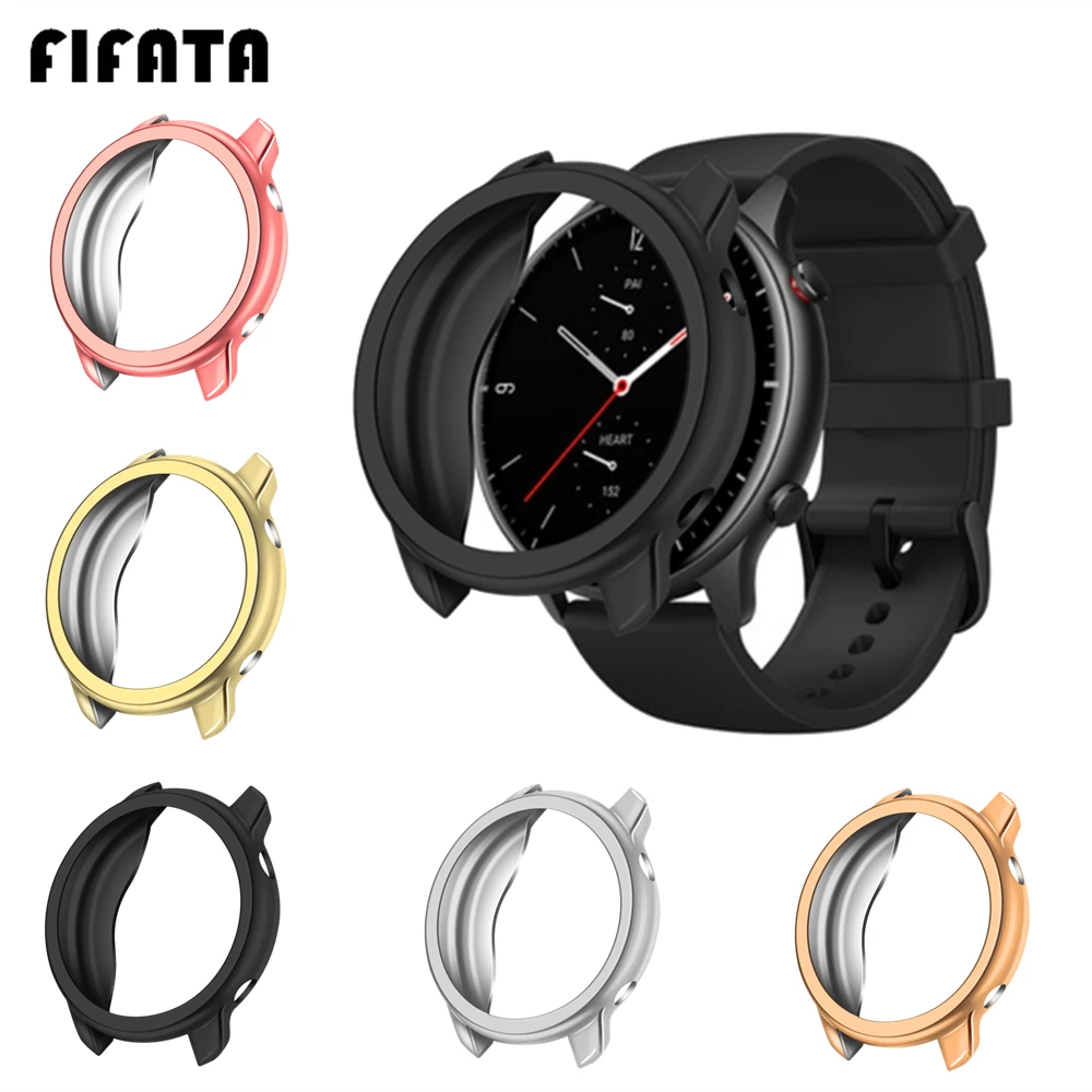 FIFATA Plating Silicone Watch Case Shell Protector Frame