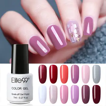 

Elite99 12 pieces/set 7ml Purple Color Gel Polish Set Soak Off Temperature Color Changing Gel Lacquer Nail Art Manicure Varnish