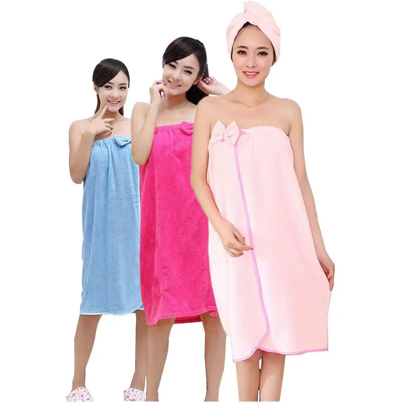 Женское банное полотенце с бантом 120x80 см|wearable towel|bath towelbath towels fashion |
