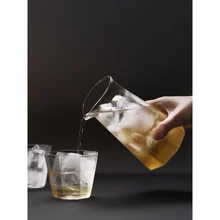 Стеклянные чашки, набор чайников для холодной воды, утолщенные стаканы, чашки для домашнего использования, жаростойкий цветочный чай, сочные, популярные стаканы