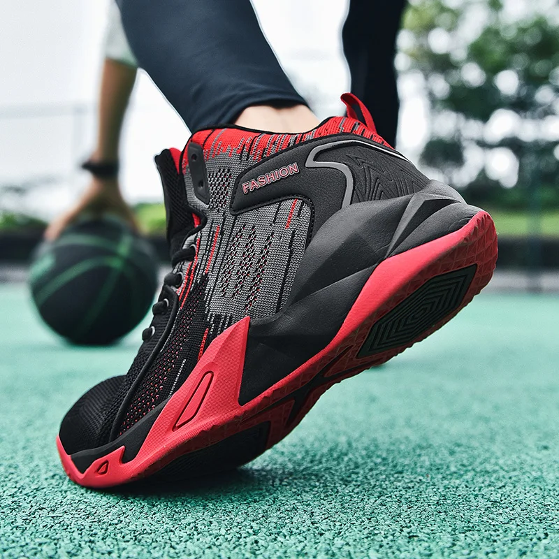 Sport Casual Shoes Men Trendy Breathable Sneaker mesh Summer Mesh Ankle Boots Lighted Male Fashion High-top Shoes Winter Female