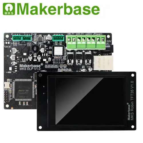 MKS DLP X TFT35 Фотоотверждение МКС DLP плата контроллера Робин TFT35 дисплей 2 к резкий экран обновление для DLP UV SLA DIY 3d материнская плата части принтера - Цвет: MKS DLP X TFT35