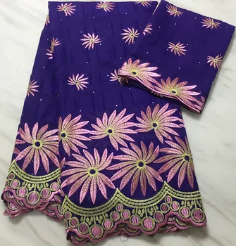 

Swiss lace fabric embroidery blue lace cotton fabric african swiss voile lace 2+5yards nigerian lace fabric for dress PL13000