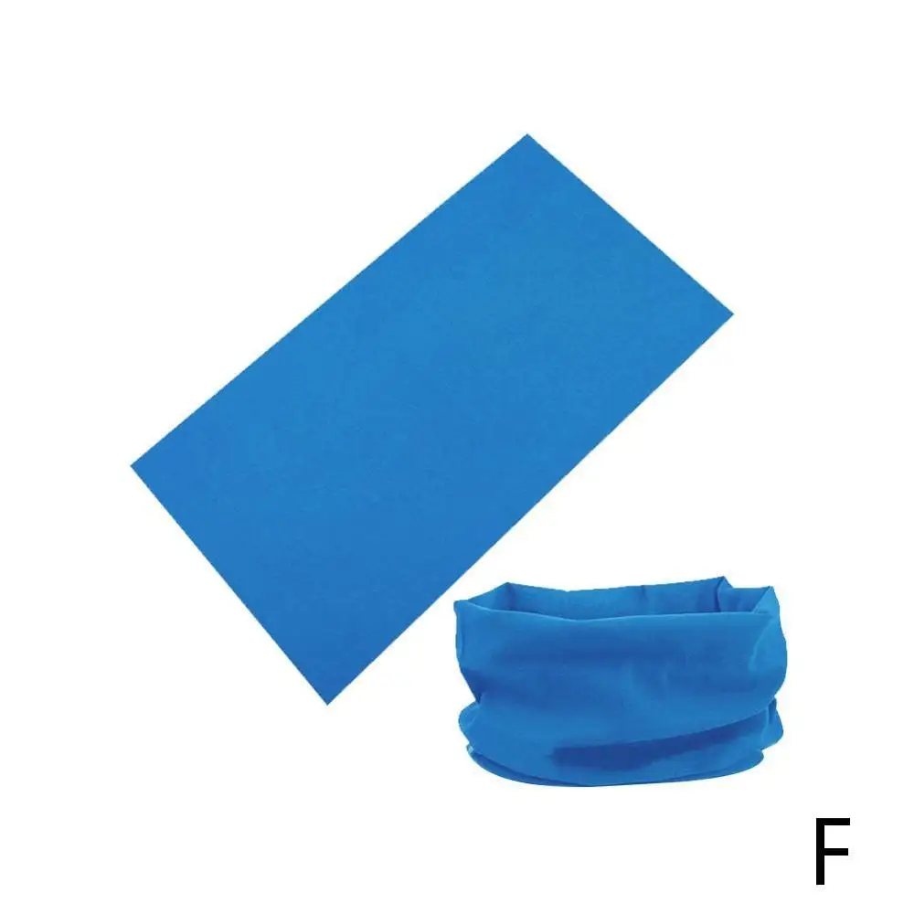 F BLUE Prolapse бесшовная одноцветная многофункциональная бесшовная бандана, маска для лица, головной платок, шейный платок - Цвет: F BLUE