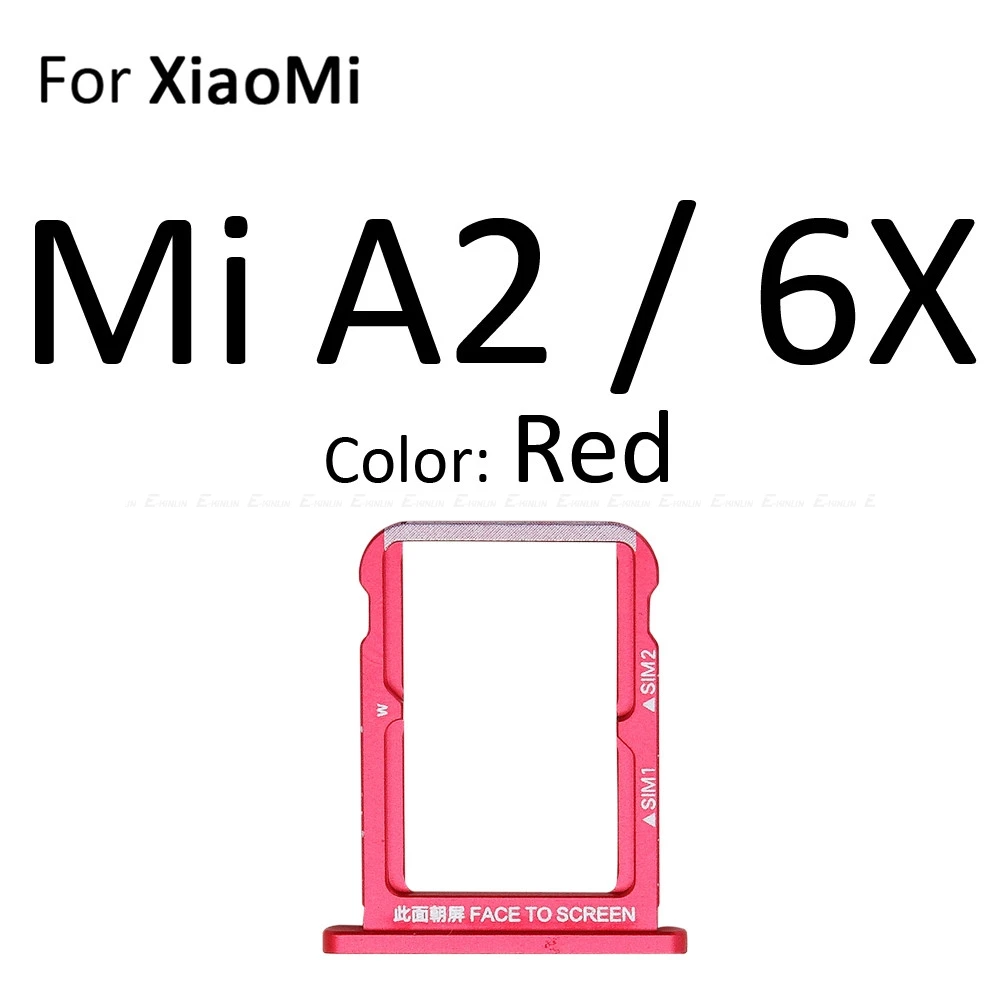 Sim Micro SD Card Socket Holder Slot Tray Reader For XiaoMi Mi A2 Lite 6X Adapter Container Connector Replacement Parts