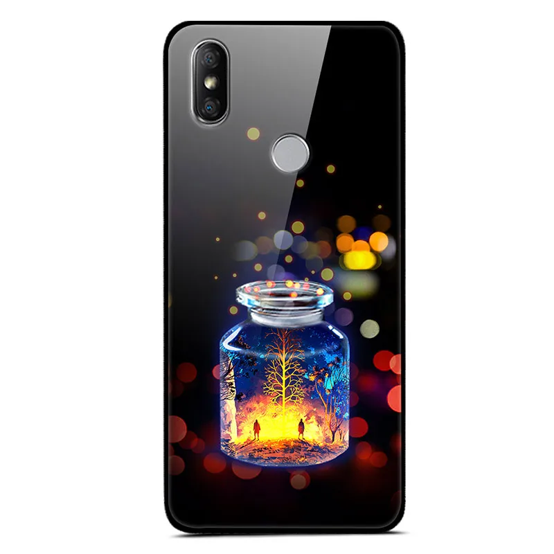 46 Чехол для Xiaomi Redmi S2 из закаленного стекла с изображением планеты космос, стеклянный чехол для задней панели Xiaomi Xiomi Redmi S2, чехол для Redmi S 2 - Цвет: 46