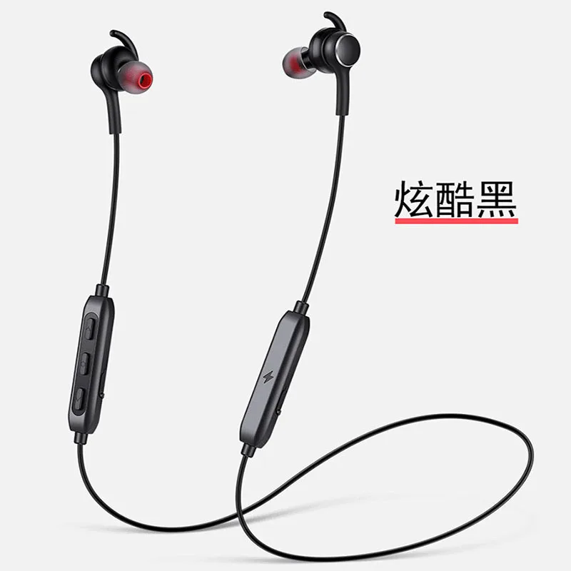 ENGLAI D02 Беспроводная bluetooth-гарнитура, спортивные мини Двойные стерео наушники-вкладыши, универсальные шейные подвесные магнитные наушники, Взрывные Модели - Цвет: Black