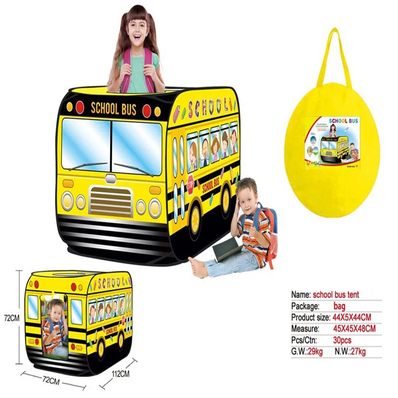 

KID'S Tent Car Game House Baby Toy House Indoor School Bus Tent Game House