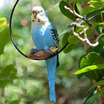 

Simulation Resin Parrot Home Decoration Handicrafts Creative Animal Bird Model Garden and Wedding Decoration Gift 02