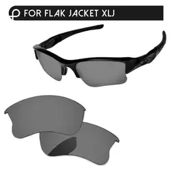 Черный хром зеркало Поляризованные замена оптические стёкла для Flak куртка XLJ солнцезащитные очки женщин рамки 100% UVA и UVB защиты